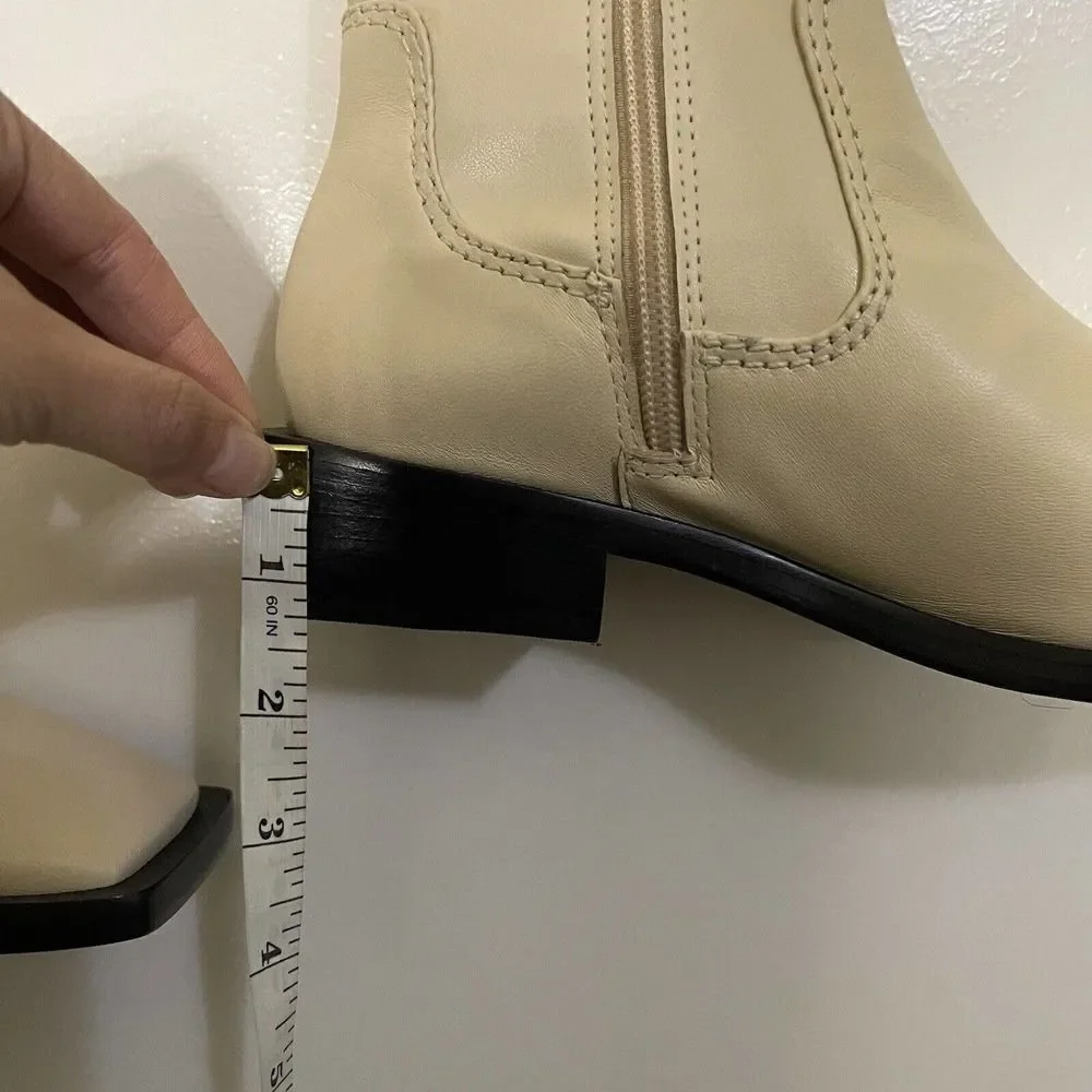 NEW Schutz Guily Up Over the Knee Boot Color EGGSHELL Square toe Size 6